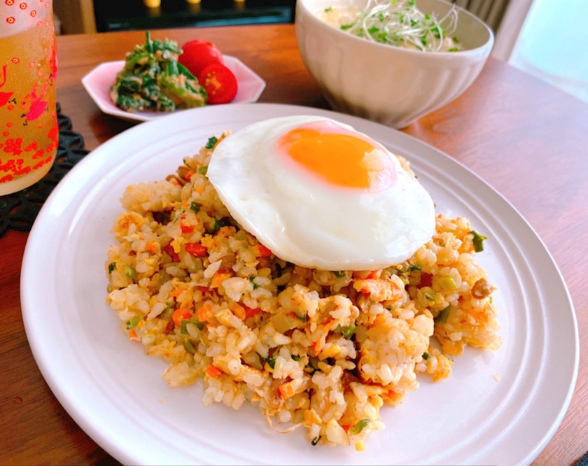 納豆チャーハンと韓国海苔のふりかけ しずかママ ラピュー 中洲のスナック ポケパラ