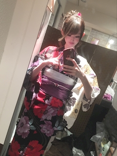 愛久美「浴衣一日目💗」