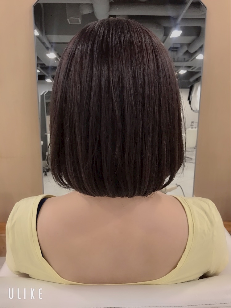 髪の毛染めました