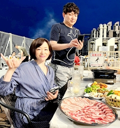 ジョニー『KK』黒「ビアガーデン(^^)／＼(^^)」