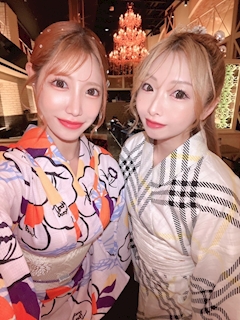 👑一条みれい💗「🩵浴衣🩵お友達たちと🫶🏻💕💕」