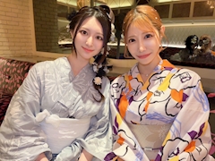 👑一条みれい💗「🩵浴衣🩵お友達たちと🫶🏻💕💕」