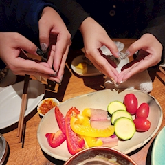 舞「生牡蠣～～💓‪」