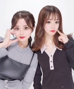 あみ「仲良しPhoto😆🤍💙」