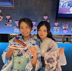 るか@refu南森町「浴衣💙」