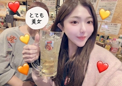 ️🩵💛ひな💛️🩵「メガジョッキはお決まりだよね？🤪🍺しっかり仕上がった休日飲み✌️💖」