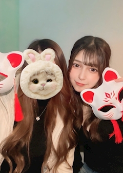まいか「キツネのお面🦊🦊」