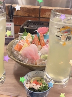 さや「初海鮮系🐟🐟」