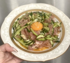 はな「生ハムユッケ作ったჱ̒ ᴖ⩊ᴖ ）‪ ‪」
