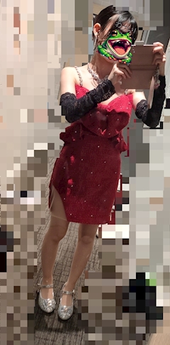 💞🌟かおる🌟💞「今日は赤い🎀ドレス❣️(⁠◍⁠•⁠ᴗ⁠•⁠◍⁠)⁠❤可愛い(⁠๑⁠˙⁠❥⁠˙⁠๑⁠)🐸☔️」