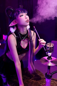 プロフィール写真1・御堂筋💜🚲｜サキュバスシーシャWISP 博多・ウィスプ - 西中洲・春吉のコンカフェ