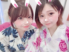 まる「浴衣🎐🍧」