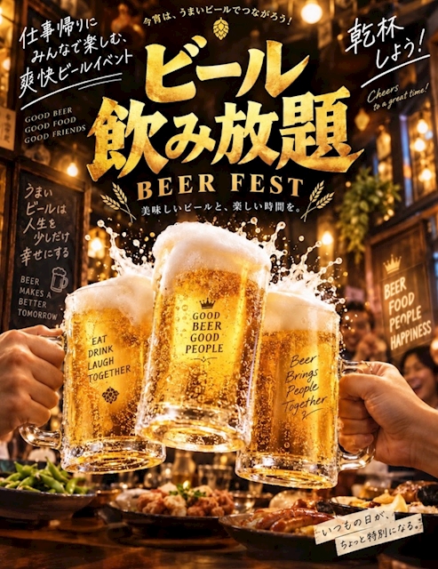 ピックアップニュース ビールフリーイベントでまだまだ暑い日を乗り切りましょう!