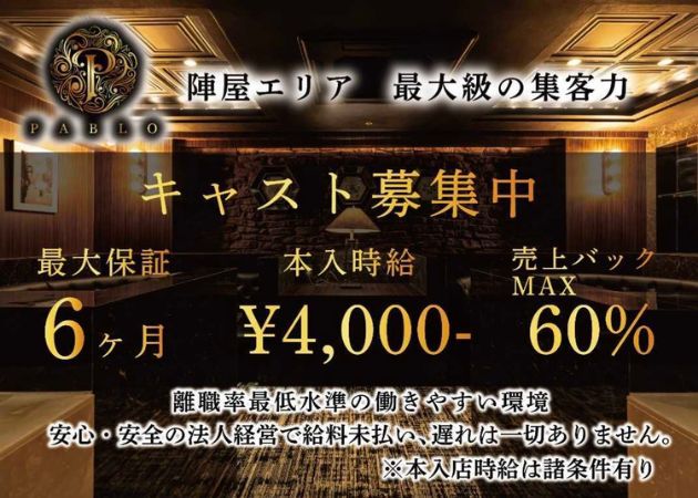 郡山駅前キャバクラ・PABLOの求人