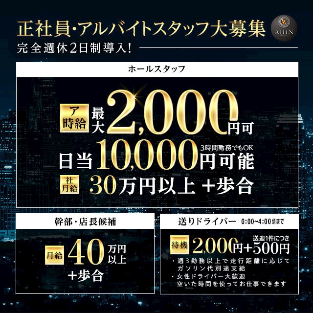 ピックアップニュース 男性スタッフ大募集！