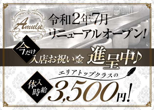Amule 職種:カウンターレディ
(簡単なドリンク作り・お客様と楽しくおしゃべりするだけの簡単なお仕事です)