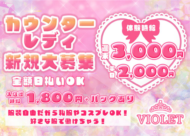 小山・東口ガールズバー・VIOLETの求人