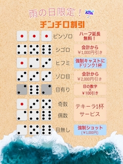 雨の日限定イベント🌧