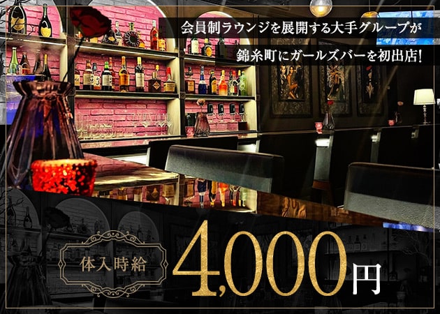 錦糸町ガールズバー・Bar Lounge VERETTAの求人