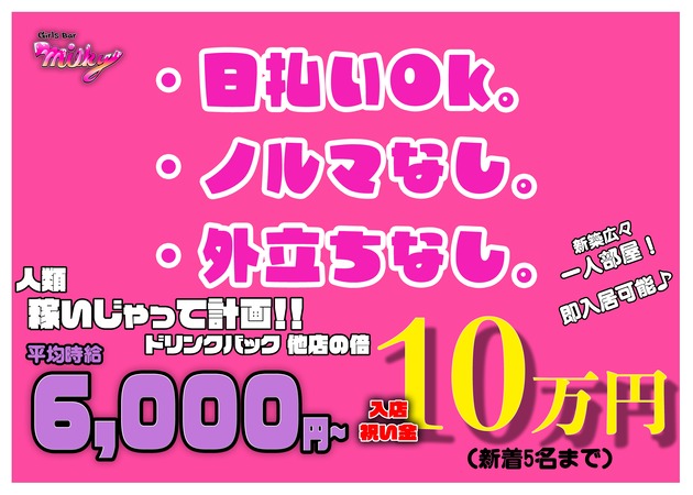Girl's Bar Milky 職種:カウンターレディ