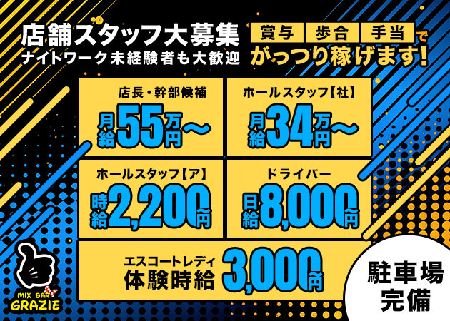 豊田のガールズバー求人/アルバイト情報「GRAZIE」