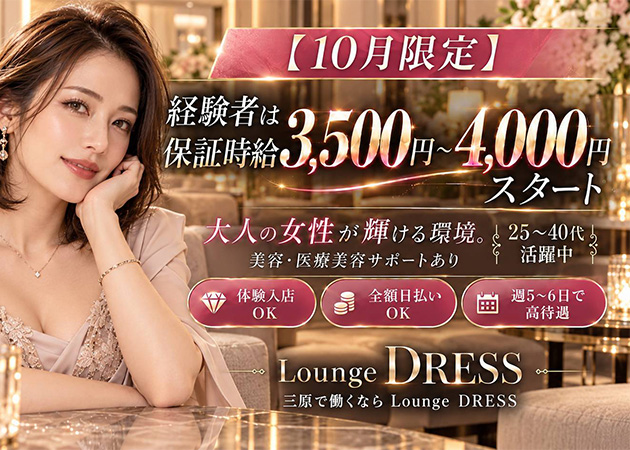 三原市ガールズバー・LoungeLady'sBarDressの求人