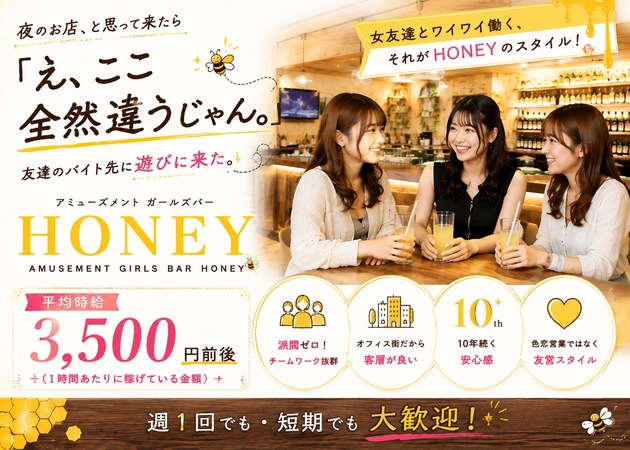 田町ガールズバー・Honeyの求人