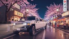 桜を見る＆買い物ツアー　リムジンでGO！