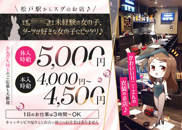 松戸駅西口ガールズバー・Anelloの求人