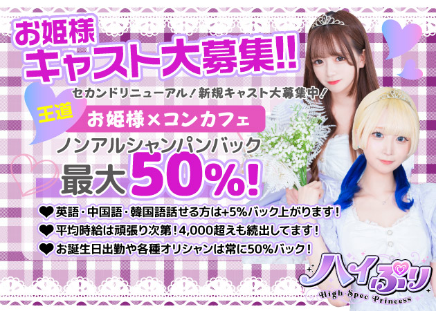 秋葉原コンカフェ・HIGH-SPEC PRINCESSの求人