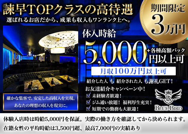 諫早・本町キャバクラ・BLUE BIRDの求人