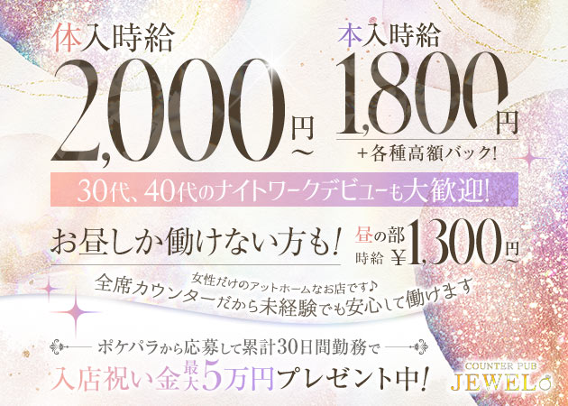 COUNTER PUB JEWEL 職種:カウンターレディ