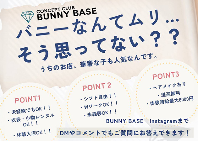 静岡 両替町キャバクラ・Bunny Baseの求人