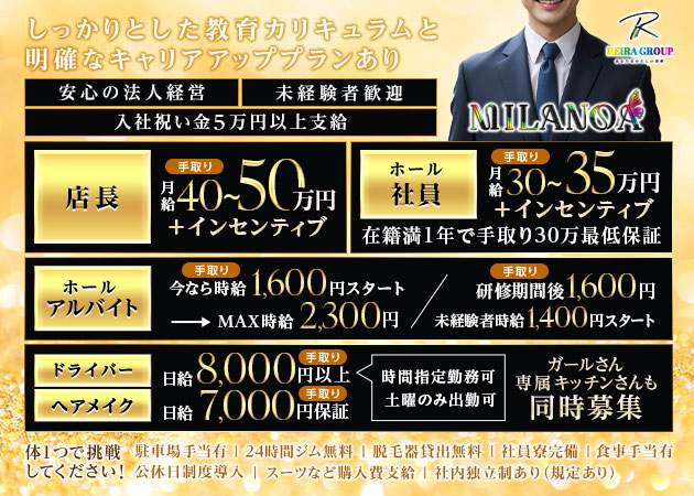「MILANOA」スタッフ求人
