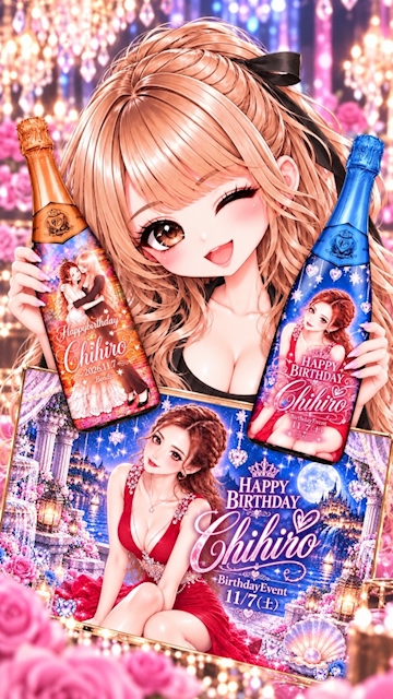 ピックアップニュース 🎂ちひろBirthdayOriginalChampagne🍾✴︎ .。