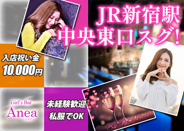 ポケパラ体入 Girls Bar Anea・ガールズバーアネア - 新宿のガールズバー女性キャスト募集