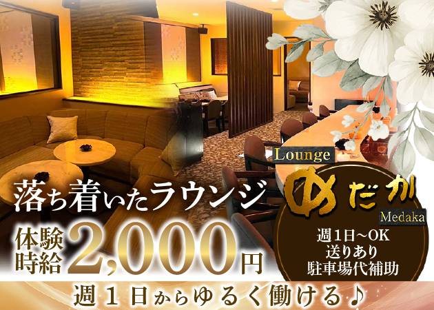 ポケパラ体入 loungeめだか ・ラウンジメダカ - 権堂のスナックスタッフ募集