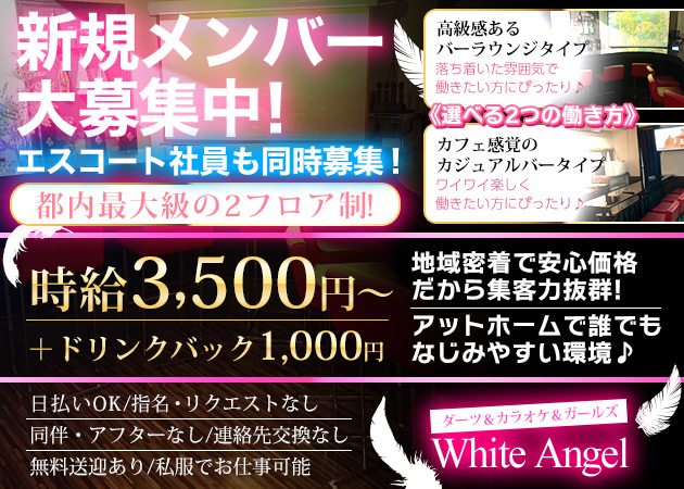 葛西ガールズバー・ダーツ＆カラオケ＆ガールズ White Angelの求人