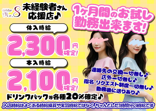 曳舟・押上ガールズバー・Girls Bar NO.8の求人