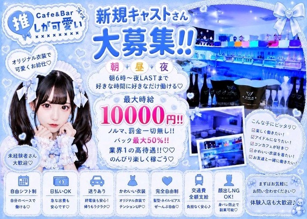 Cafe＆Bar 推しが可愛い 職種：カウンターレディ