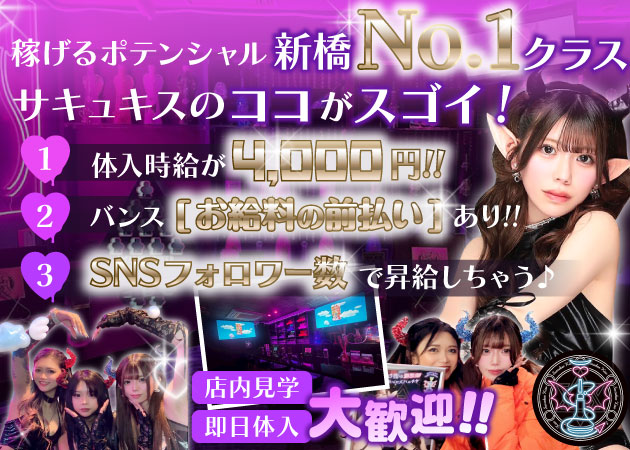 ポケパラ体入 succubus & kiss・サキュバスアンドキス - 新橋のコンカフェ女性キャスト募集