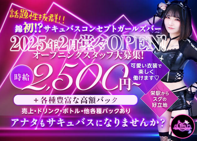 名古屋 錦ガールズバー・Bar Succubusの求人