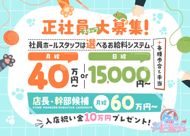 ポケパラ体入 吾輩は猫である - 歌舞伎町のコンカフェ男性スタッフ募集