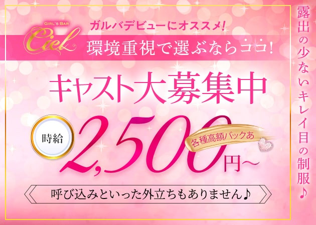 GIRL’S BAR Ciel 職種：カウンターレディ