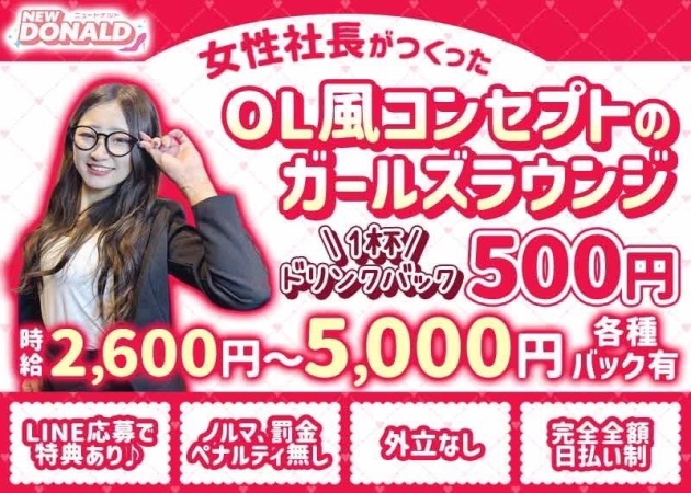 吉祥寺南口ガールズバー・NEW DONALDの求人