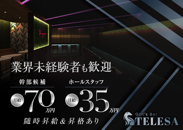 千葉・富士見町のガールズバー求人/アルバイト情報「Girl’s Bar TELESA」