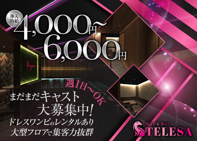 千葉・富士見町ガールズバー・Girl’s Bar TELESAの求人