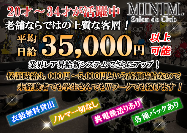 MINIM.Salon de Club 職種：フロアレディ