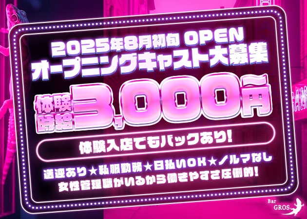 ポケパラ体入 Bar GROS・グロース - 尾張 一宮のガールズバースタッフ募集