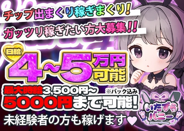 ポケパラ体入 いたずらバニーちゃん 心斎橋店 - ミナミのガールズバースタッフ募集